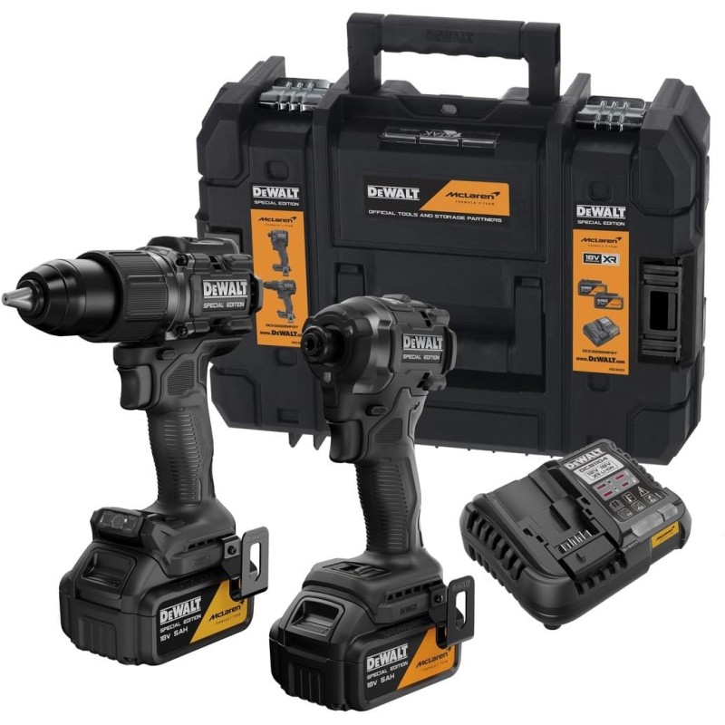 KIT TRAPANO PERCUSSIONE + AVVITATORE AD IMPULSI 18V 2x4Ah DEWALT DCK22