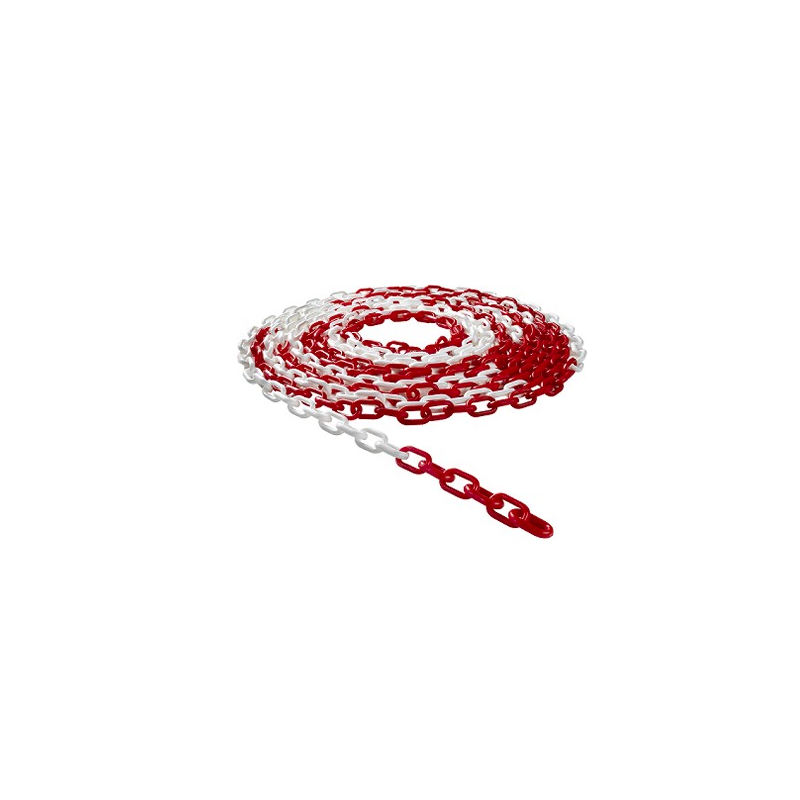 CATENA SEGANLETICA BIANCO/ROSSA IN PLASTICA 200mt